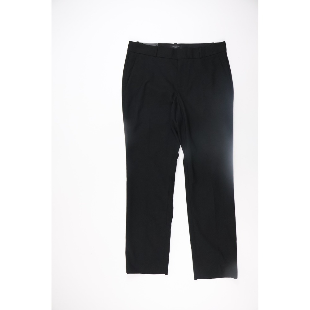 Banana Republic Ryan Fit Trousers Black Solid 6 Petite NWT